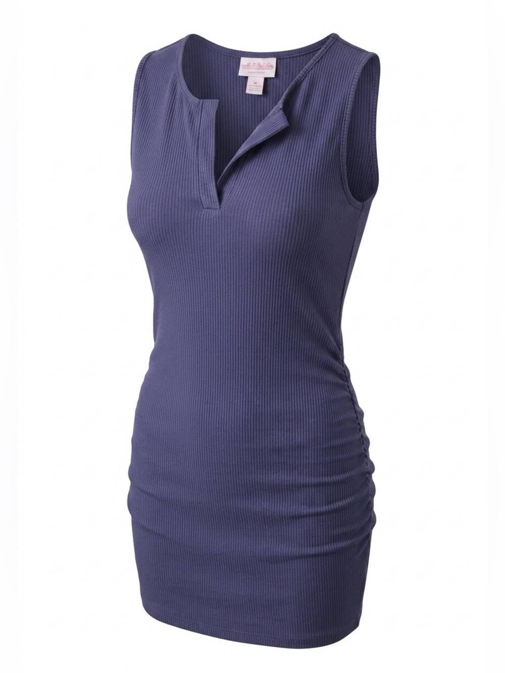 Isabel Maternity by Ingrid & Isabel Ribbed Navy Sleeveless Tank Dress
